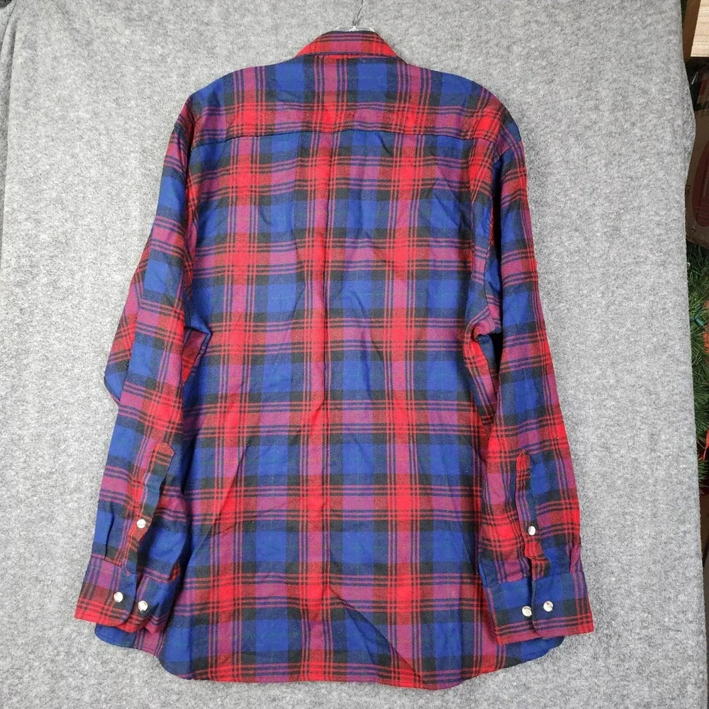 GFC Trading Co Plaid Shirt Jacket Mens XL Red Blue‎ Lined Flannel Shacket Korea